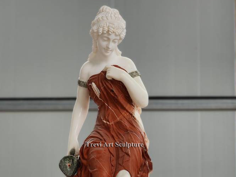 outdoor stone female fountain