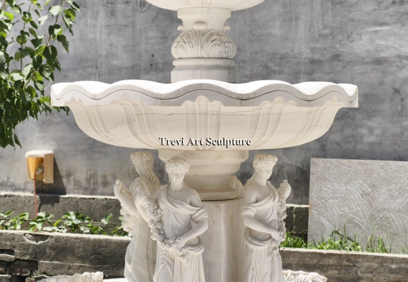 3 tier water fountain detail