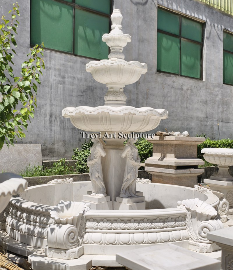 3 tier water marble fountain