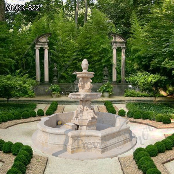 Garden Decoration Beige Marble