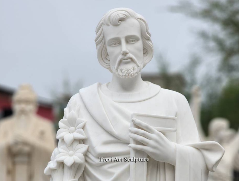 marble st joseph statue