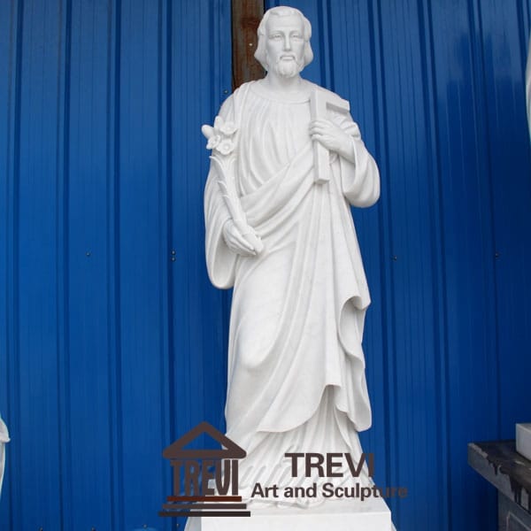 White Marble Religion St Joseph Statue for Sale CHS-258