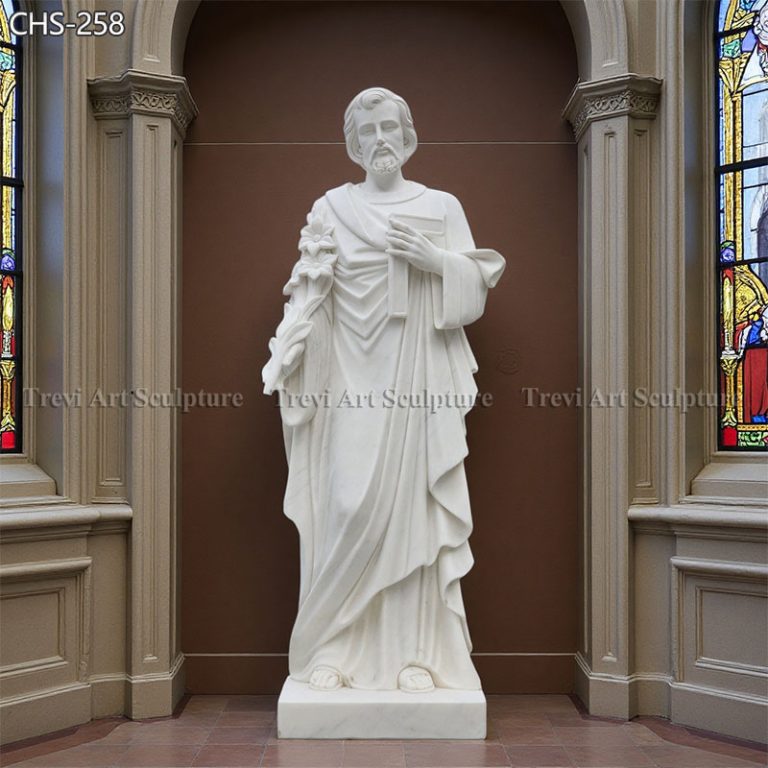 white marble st joseph statue for sale