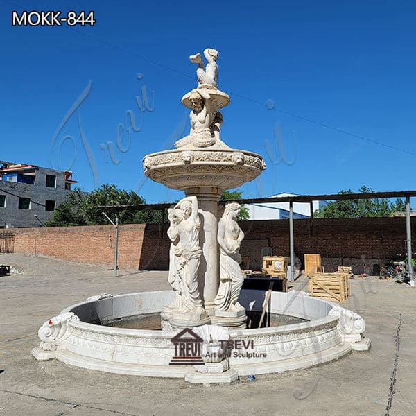 Outdoor Large Marble Woman Fountain China Factory