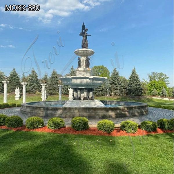 Large Marble Outdoor Fountain Bronze Angel Factory Price