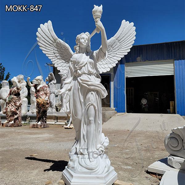 Life Size Marble Statue Angel Statue for Garden Decoration