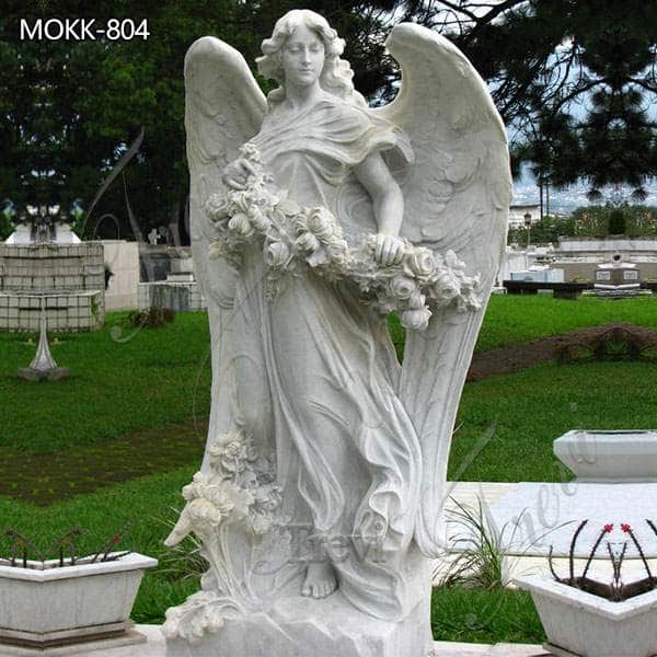 Large Size Marble bouquet Angel Statue for Sale MOKK-804 (2)