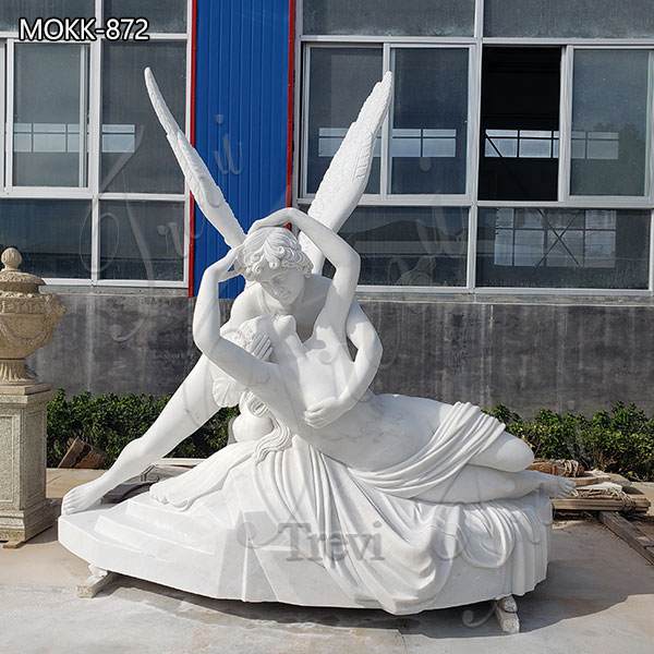 Life Size Cupid and Psyche Marble Angel Statue for Sale MOKK-872 (2)