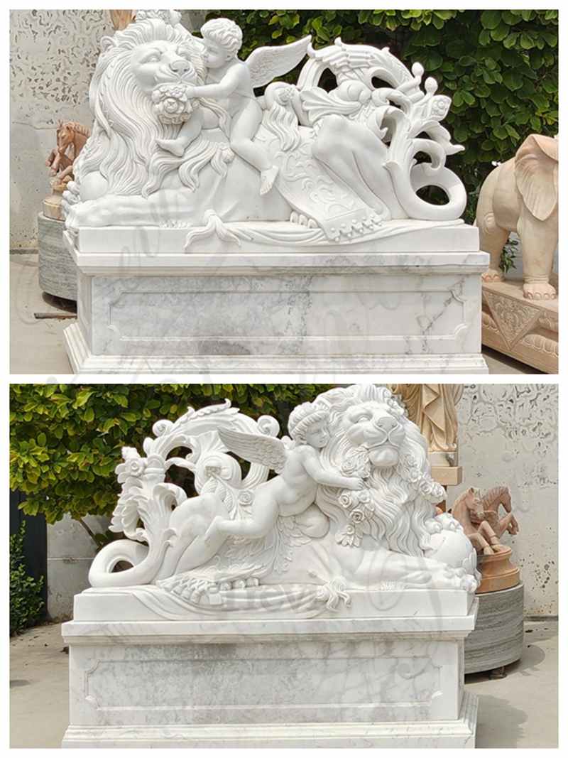 Garden Marble Lion Statue