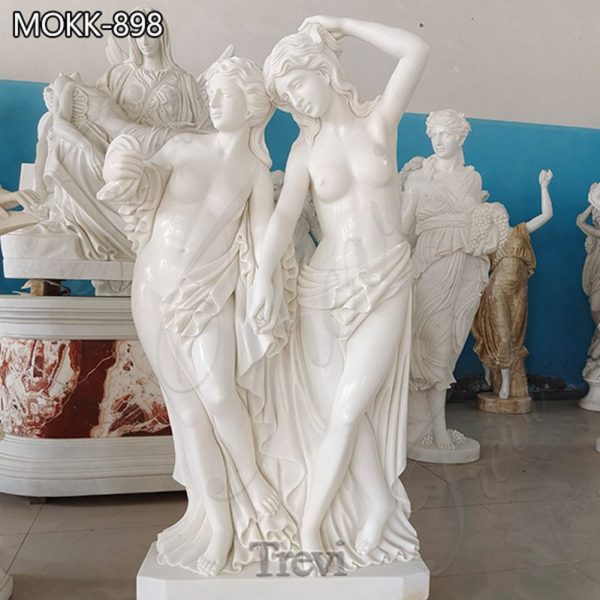 White Marble Statue Woman Garden Decor for Sale MOKK-898
