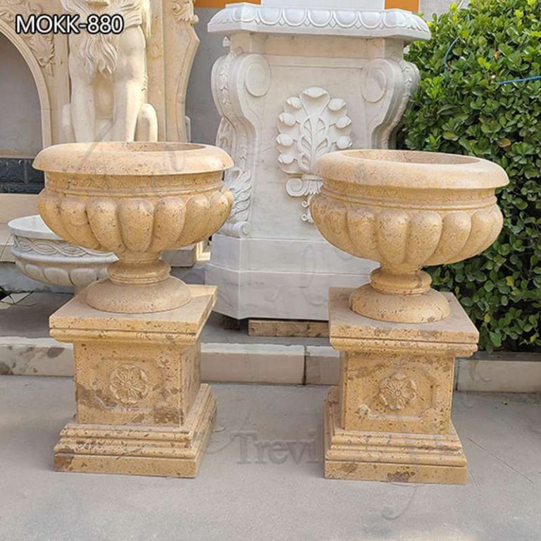 marble garden planters