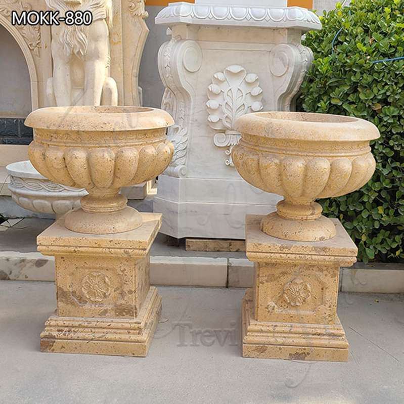 marble garden planters