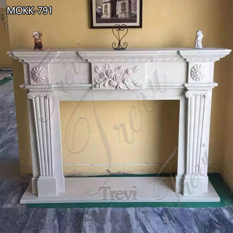 white marble fireplace for sale