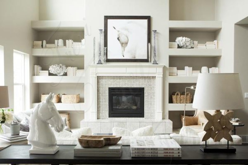 Simple Marble Fireplace