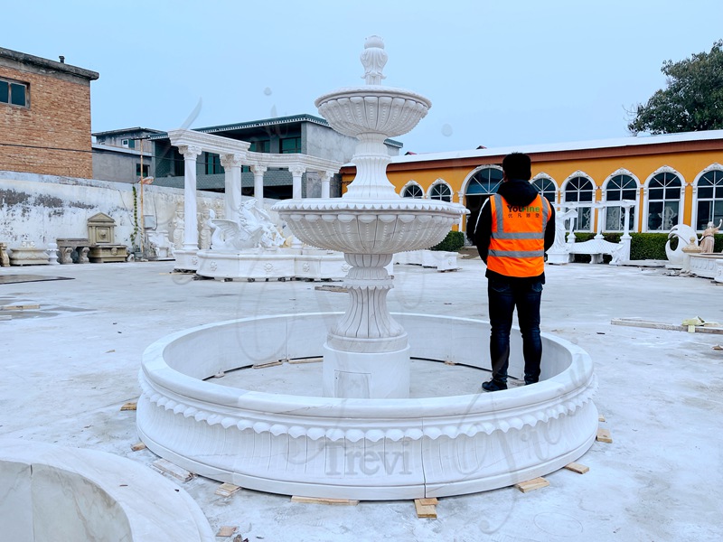 Marble Fountain Sculpted for UK Clients