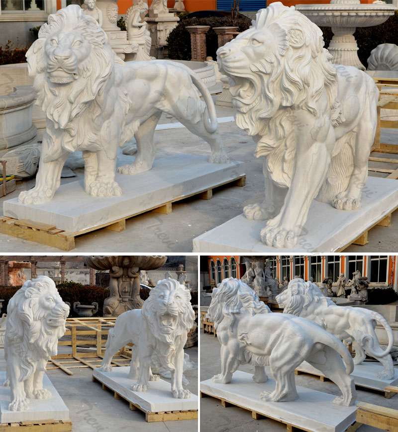 lion statues for front porch meaning
