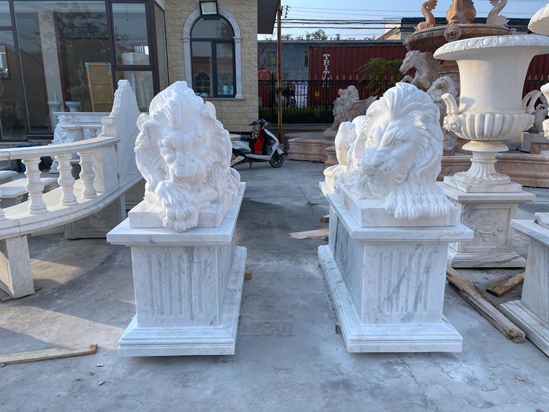 lion statues for front porch persian