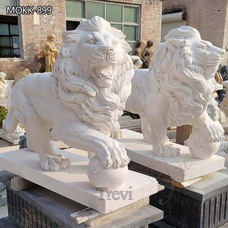 stone lion statues