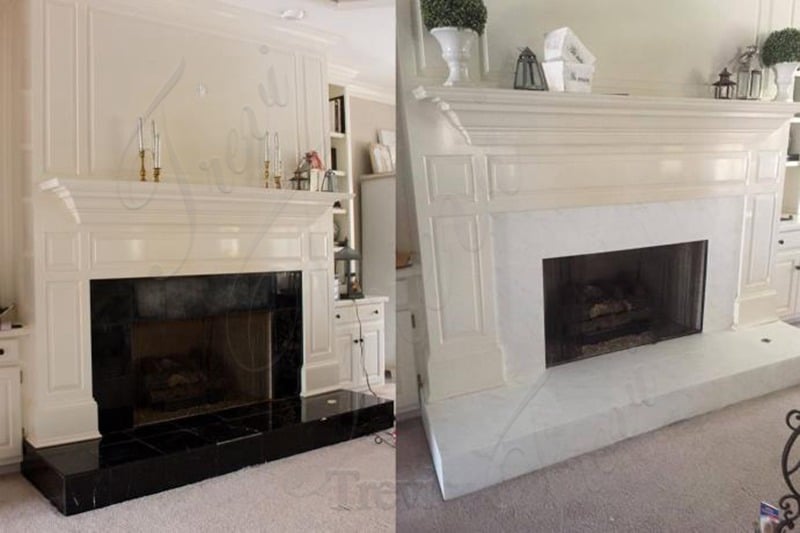 Calacata Marble Fireplace