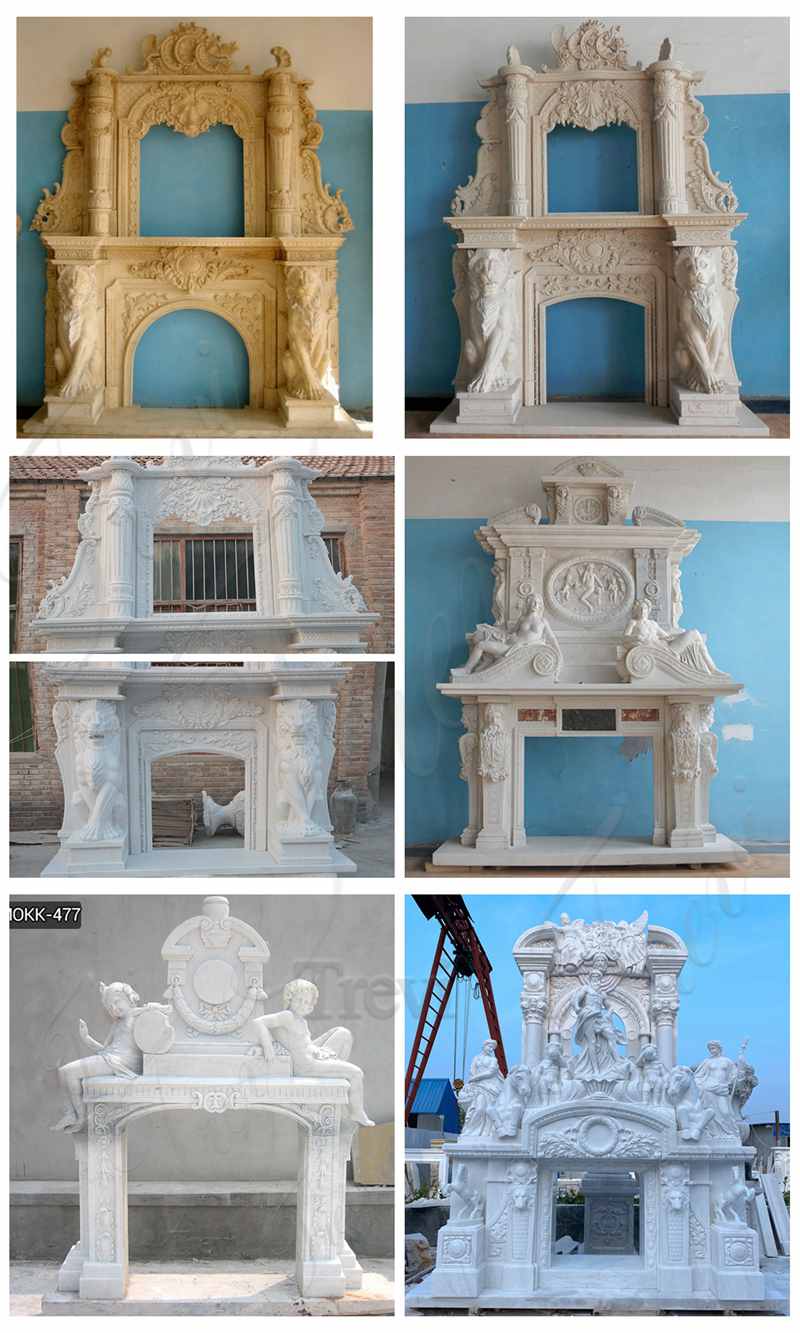 Italian Stone Fireplace Details