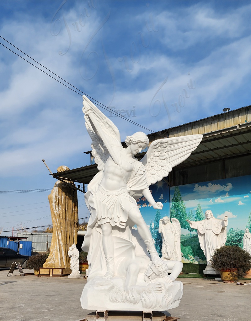 Life-Size-Marble-St-Michael-Statue-for-Sale