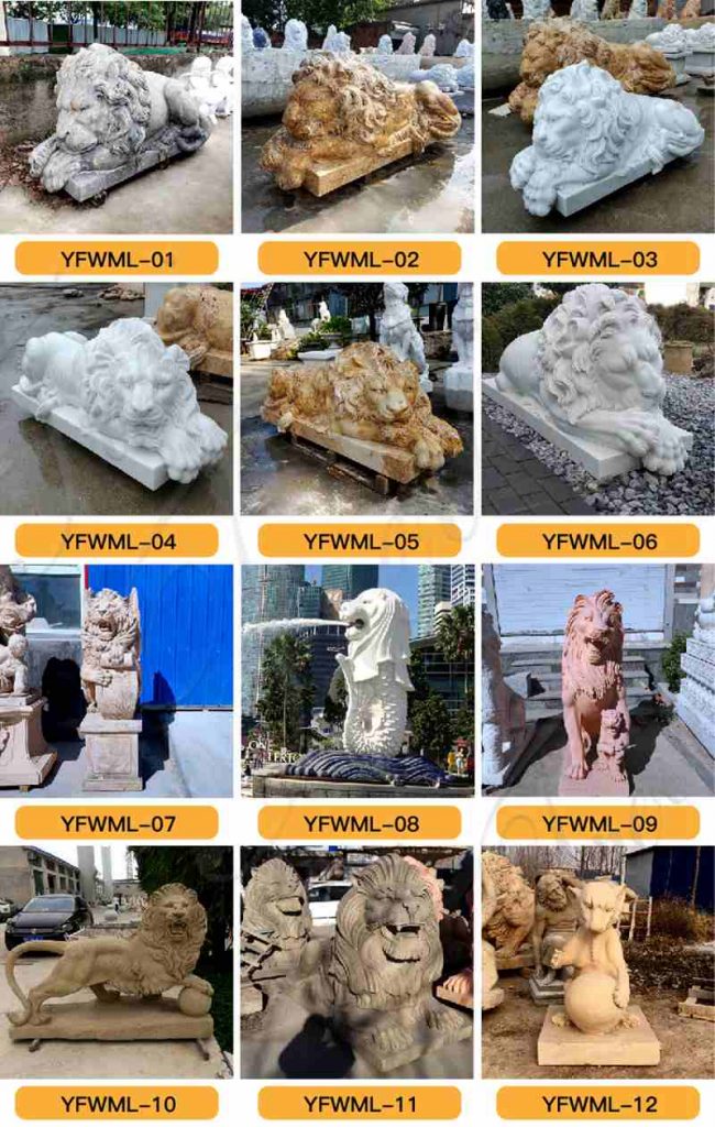 What Does The Lion Statue Meaning in The Bible? Trevi Marble Sculpture
