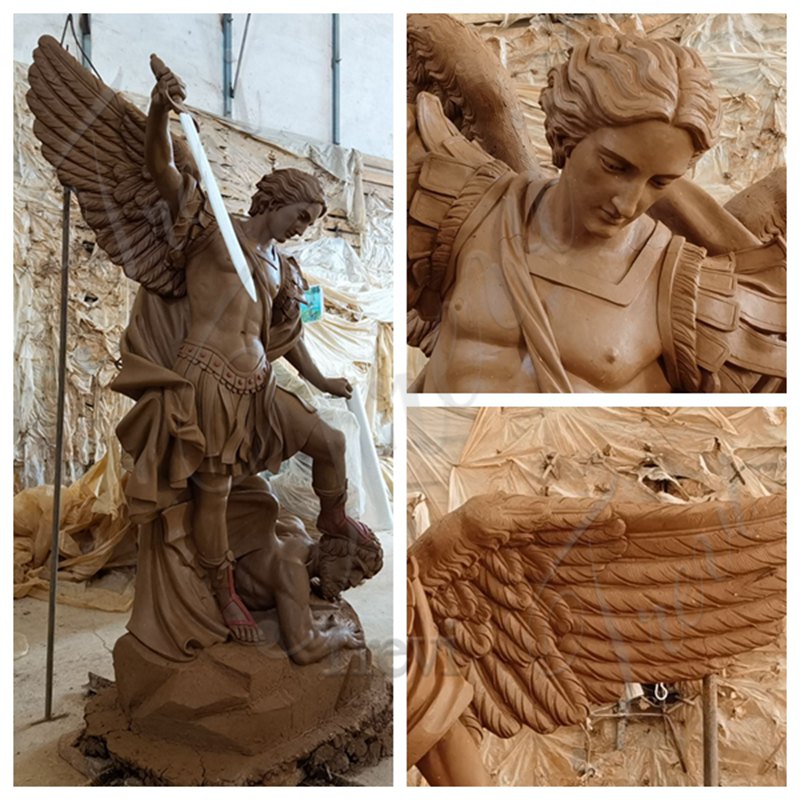 clay model for the st Michael statue