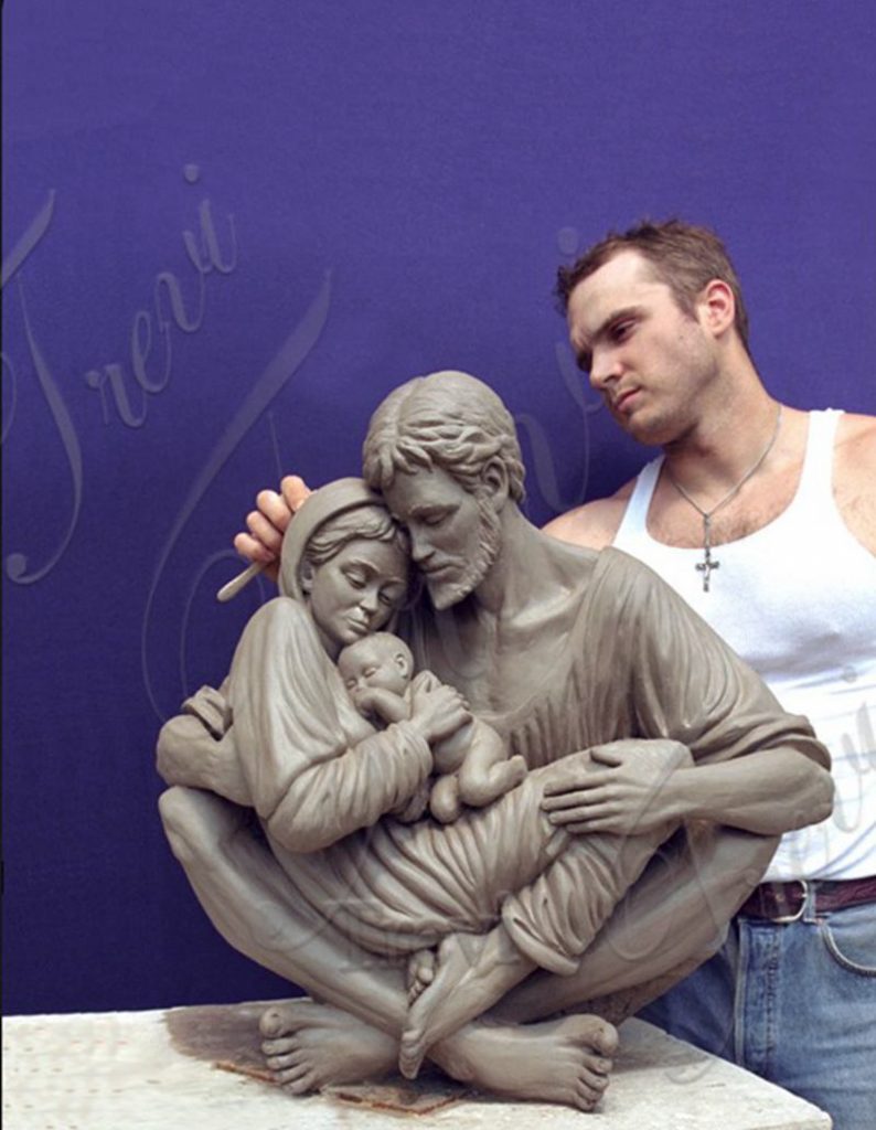 Timothy P. Schmalz Holy Family Statue a Quiet Moment Replica for Sale