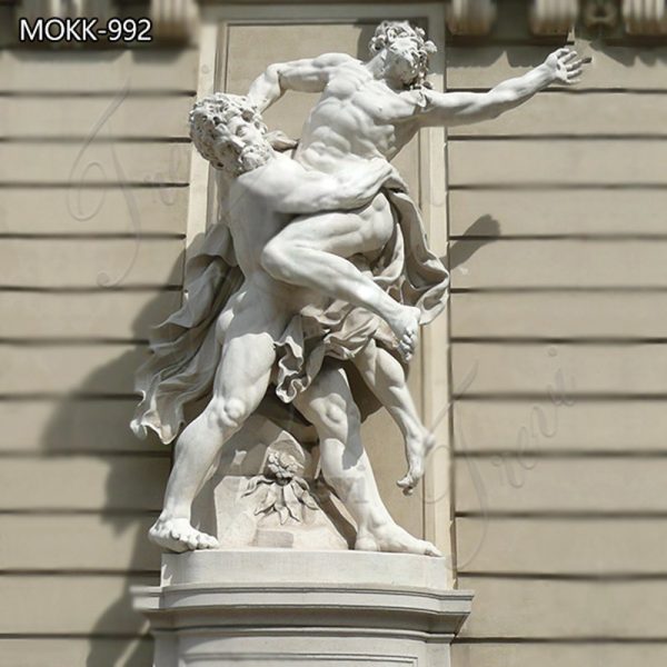 Marble Hercules and Antaeus Sculpture Classical Greek Art Supplier MOKK-992									