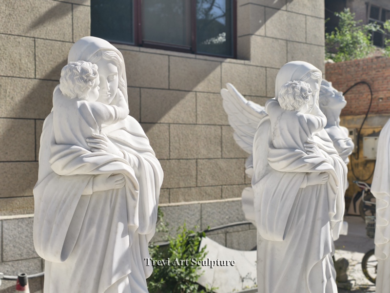marble madonna and child statue