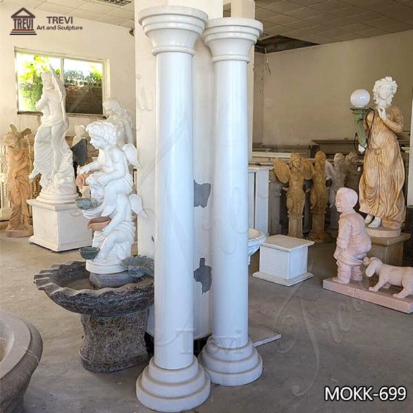 Marble Square Architecture Pillars for Sale Driveway Art Decorative MOKK-699