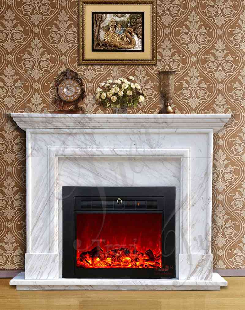 Description of Modern Marble Fireplace Surround: