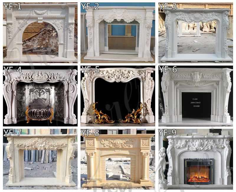 Marble Fireplace Overmantel Details: