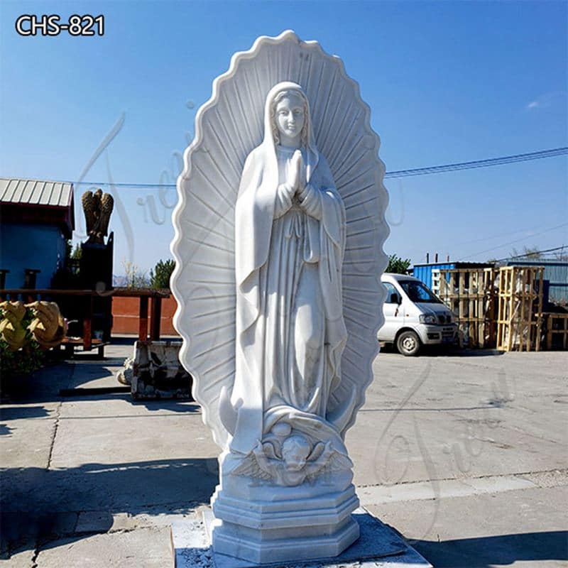 Large Marble Virgen De Guadalupe Garden Statue for Sale CHS821 Trevi