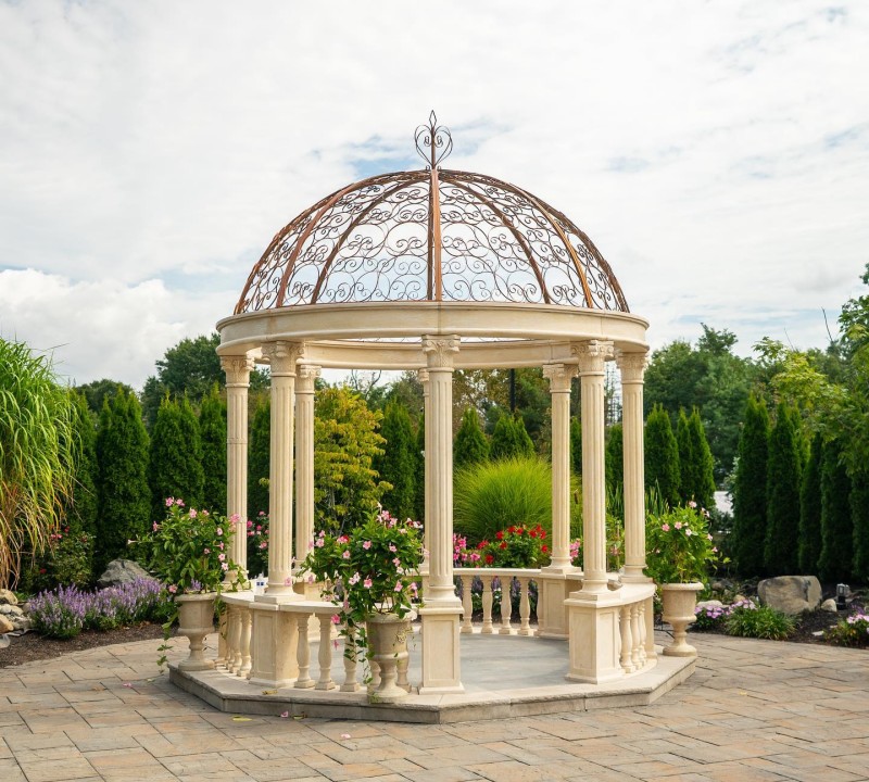 luxurious marble wedding pavilion
