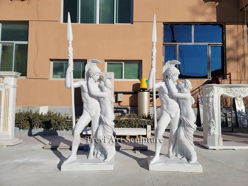 marble mars and venus sculpture replica