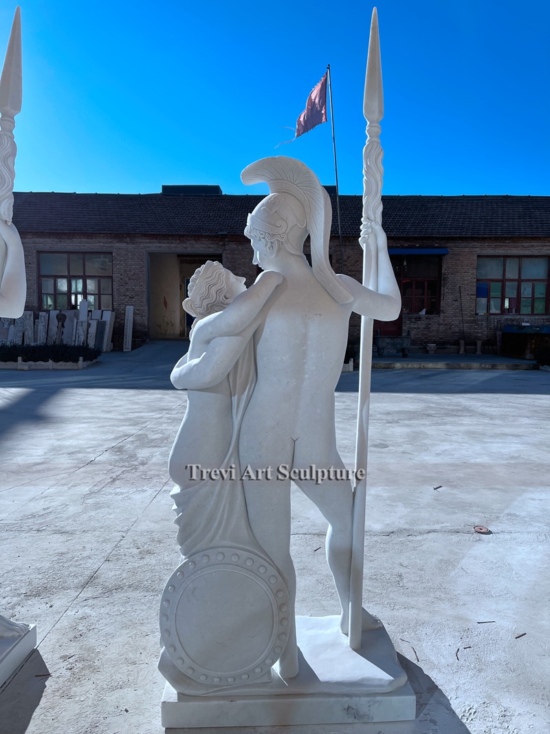 marble mars and venus sculpture