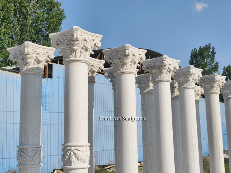 marble outdoor columns pillars for sale