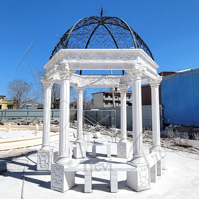 White greek style marble gazebos