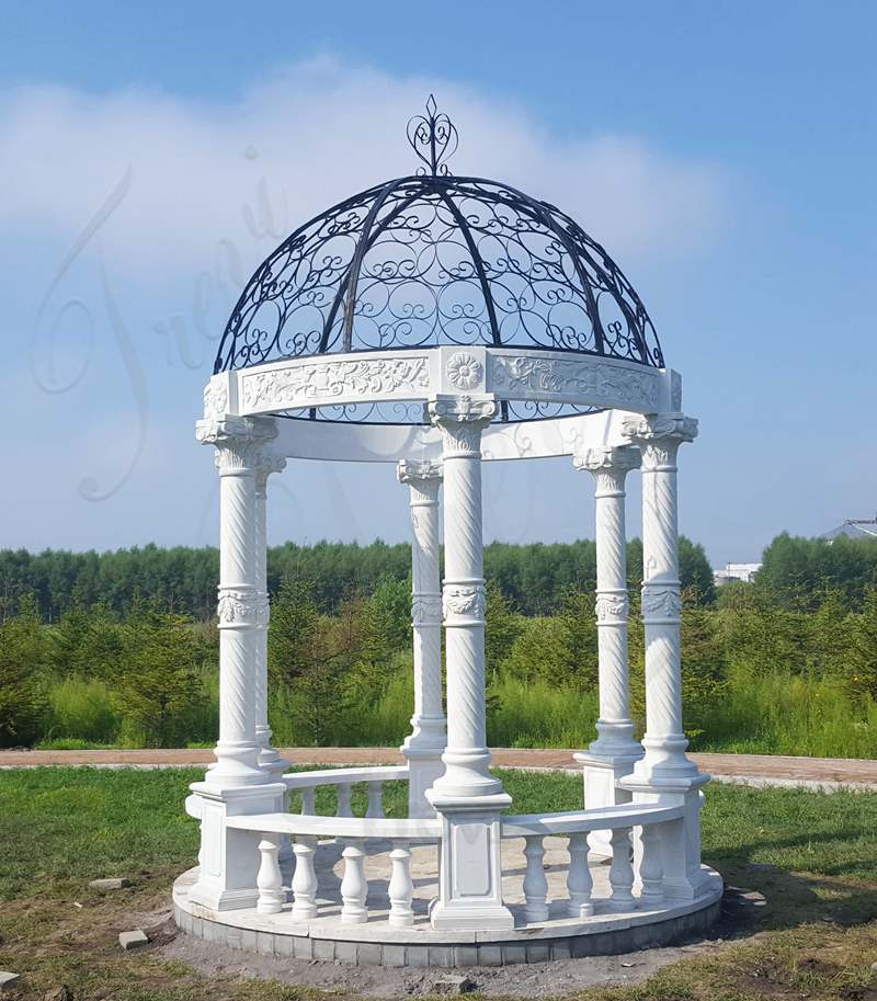 White round marble gazebo
