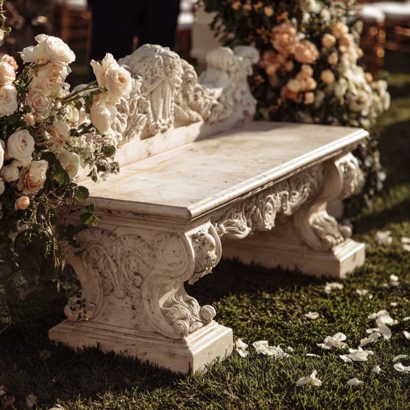 marble bench for wedding