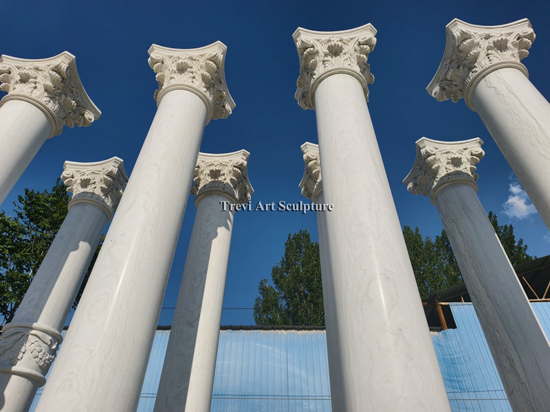 white marble outdoor ancient roman columns