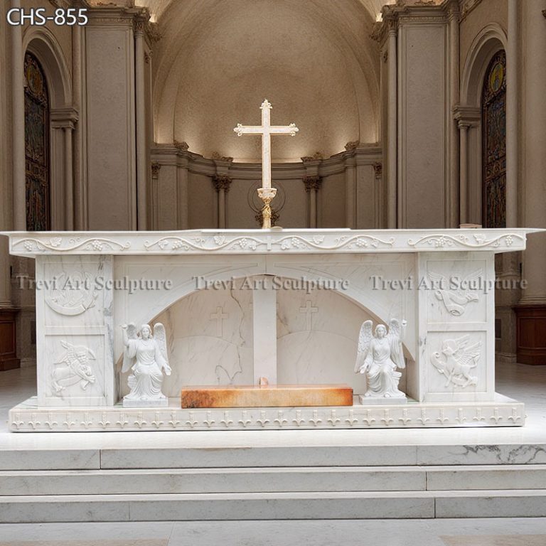 beautiful marble altar with angels catholic church decor for sale