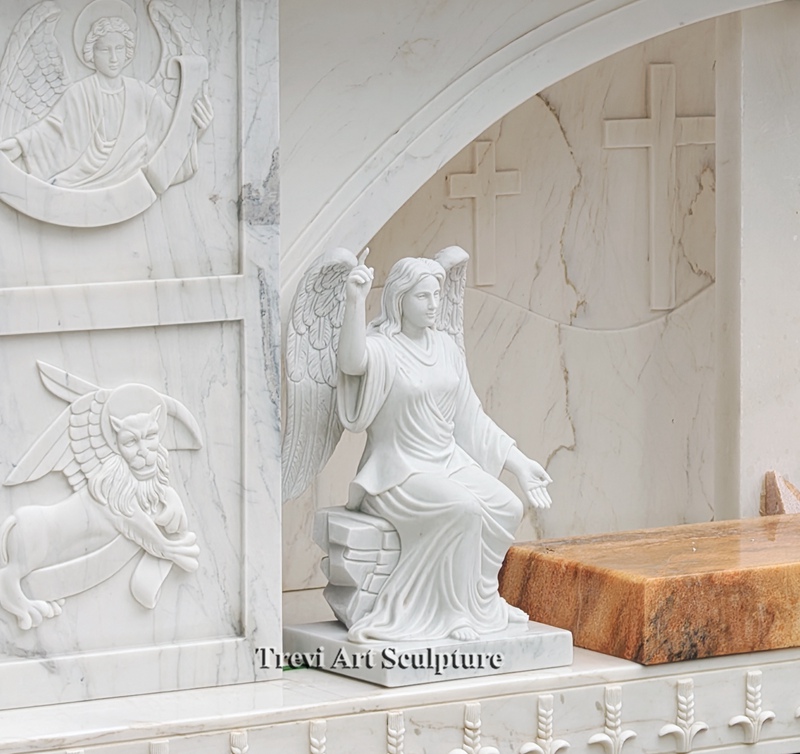 beautiful marble altar with angels