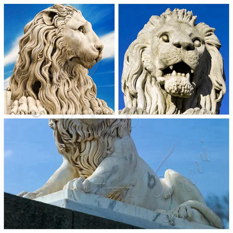 amazing carving of marble lion statue-Trevi Sculpture