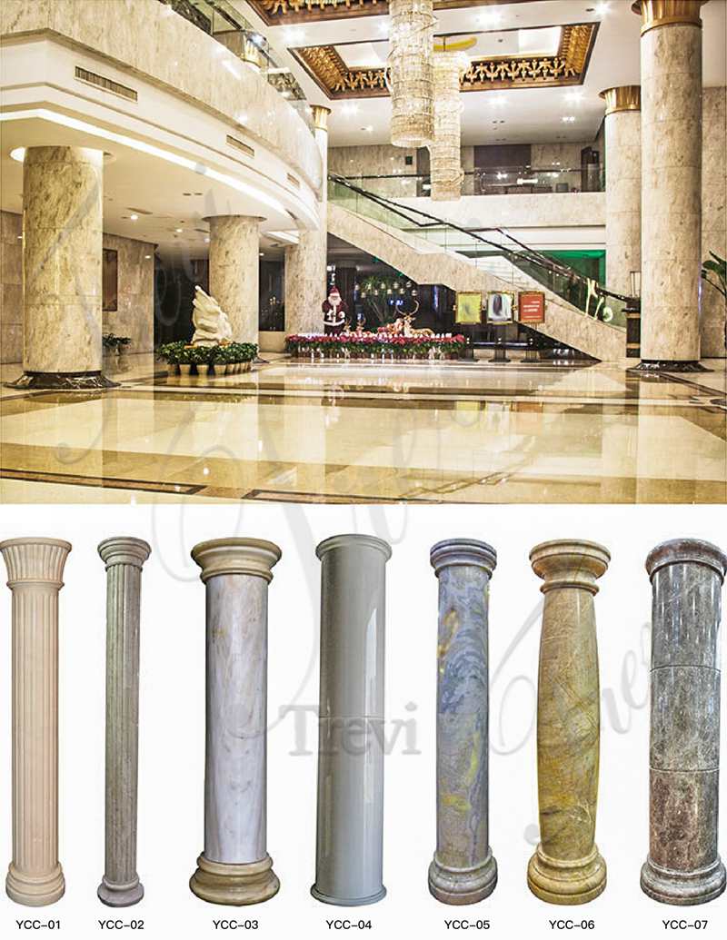 real feedback of interior marble columns -Trevi Sculpture