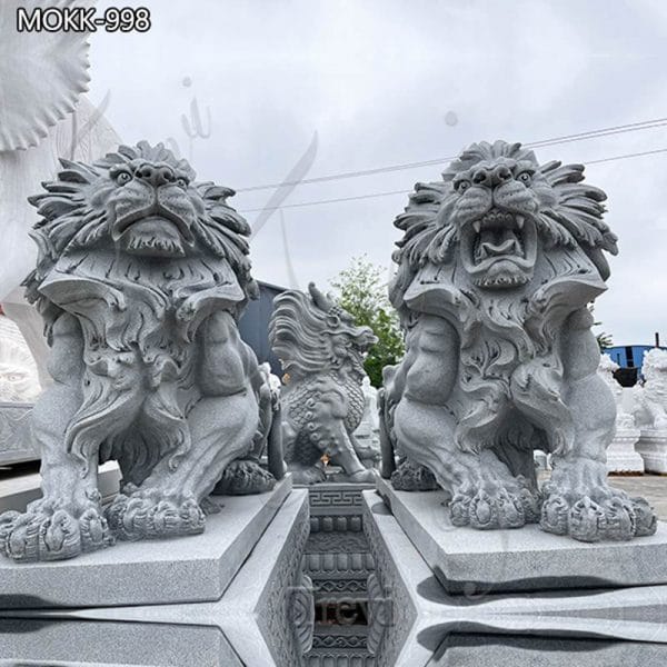Large Vivid Stone Lion Statues Home Decor for Sale MOKK-998