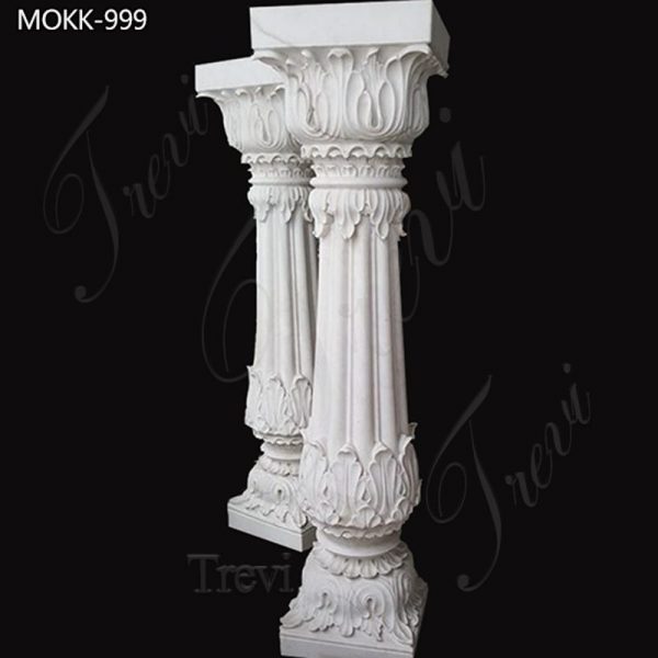 white marble columns for sale -Trevi Sculpture