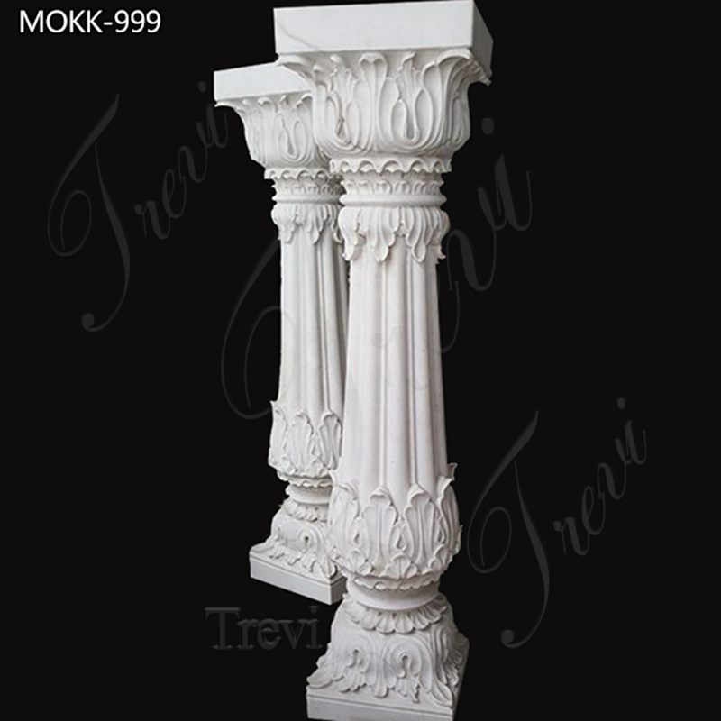 white marble columns for sale -Trevi Sculpture