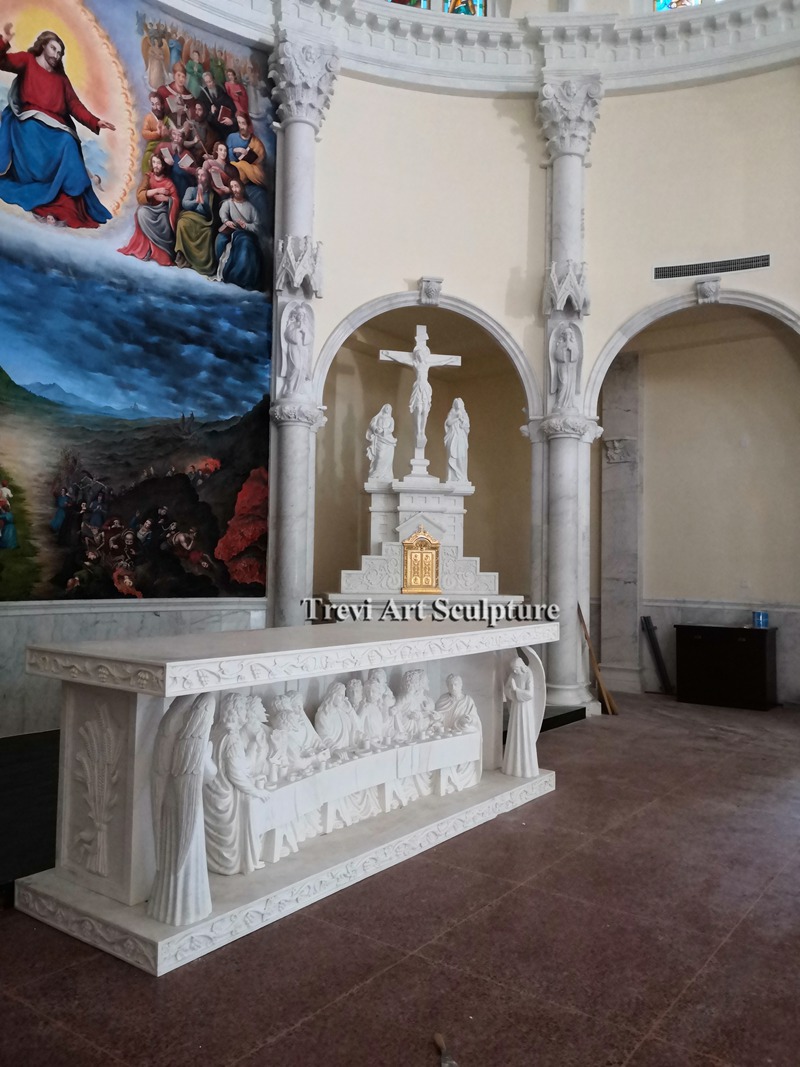 luxurious marble main altar